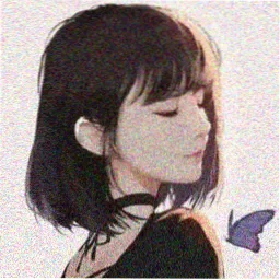 留言用户头像，短发少女